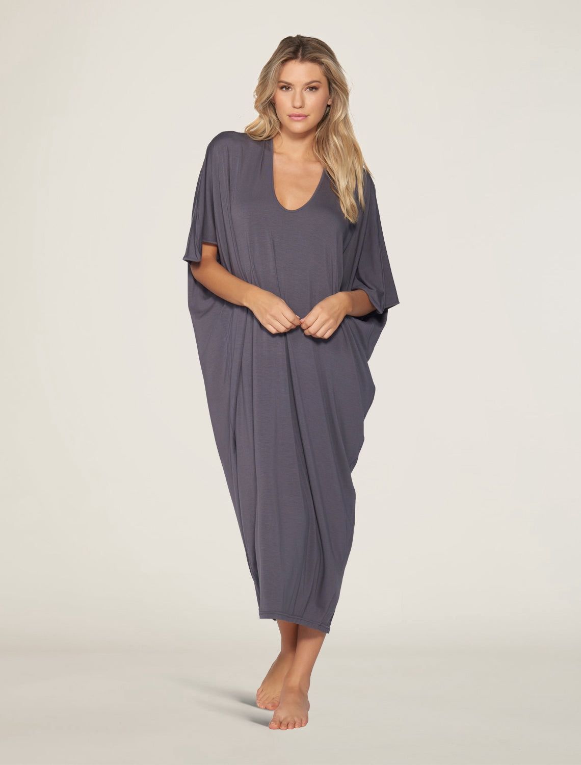 Luxe Milk Jersey Caftan, Color: Graphite