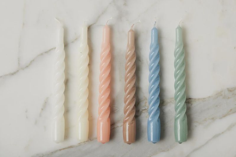 Twisted Taper Candles Set
