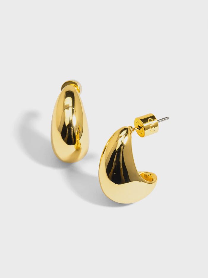 Crescent Shaped Stud Earring