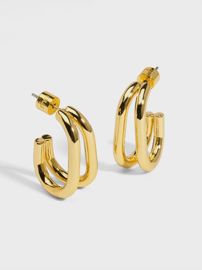 Metal Double Hoop Earring
