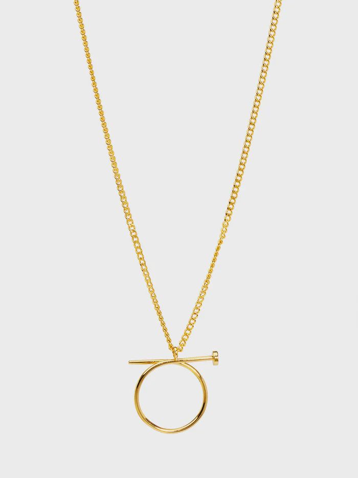 Nail Ring Charm Collar Necklace