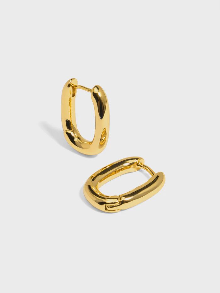 U-Shaped Earring, Metal: Gold