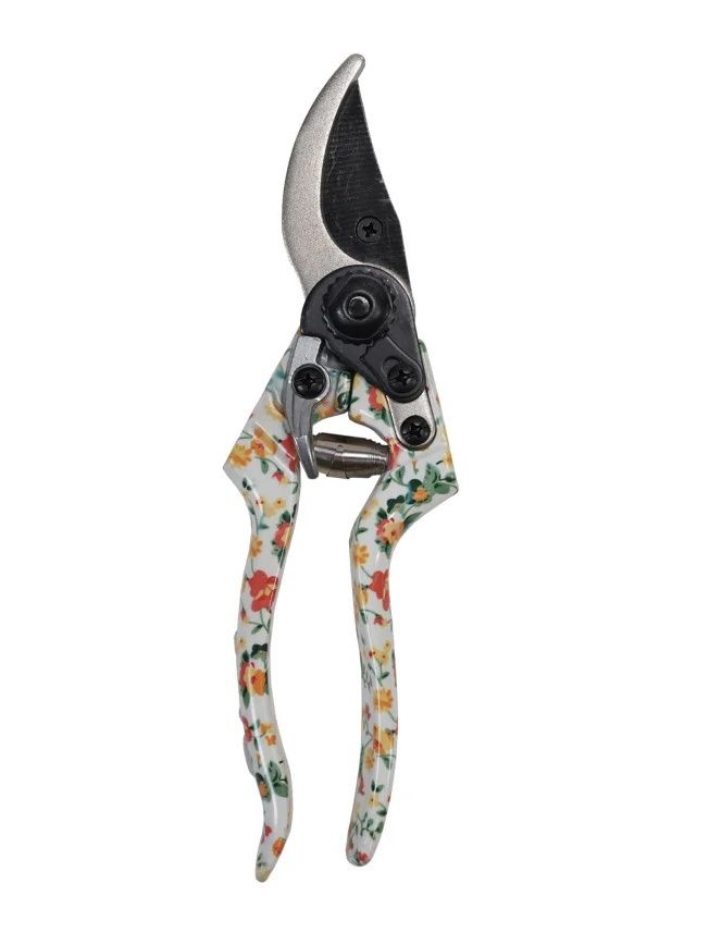 Floral Garden Shears, Color: White