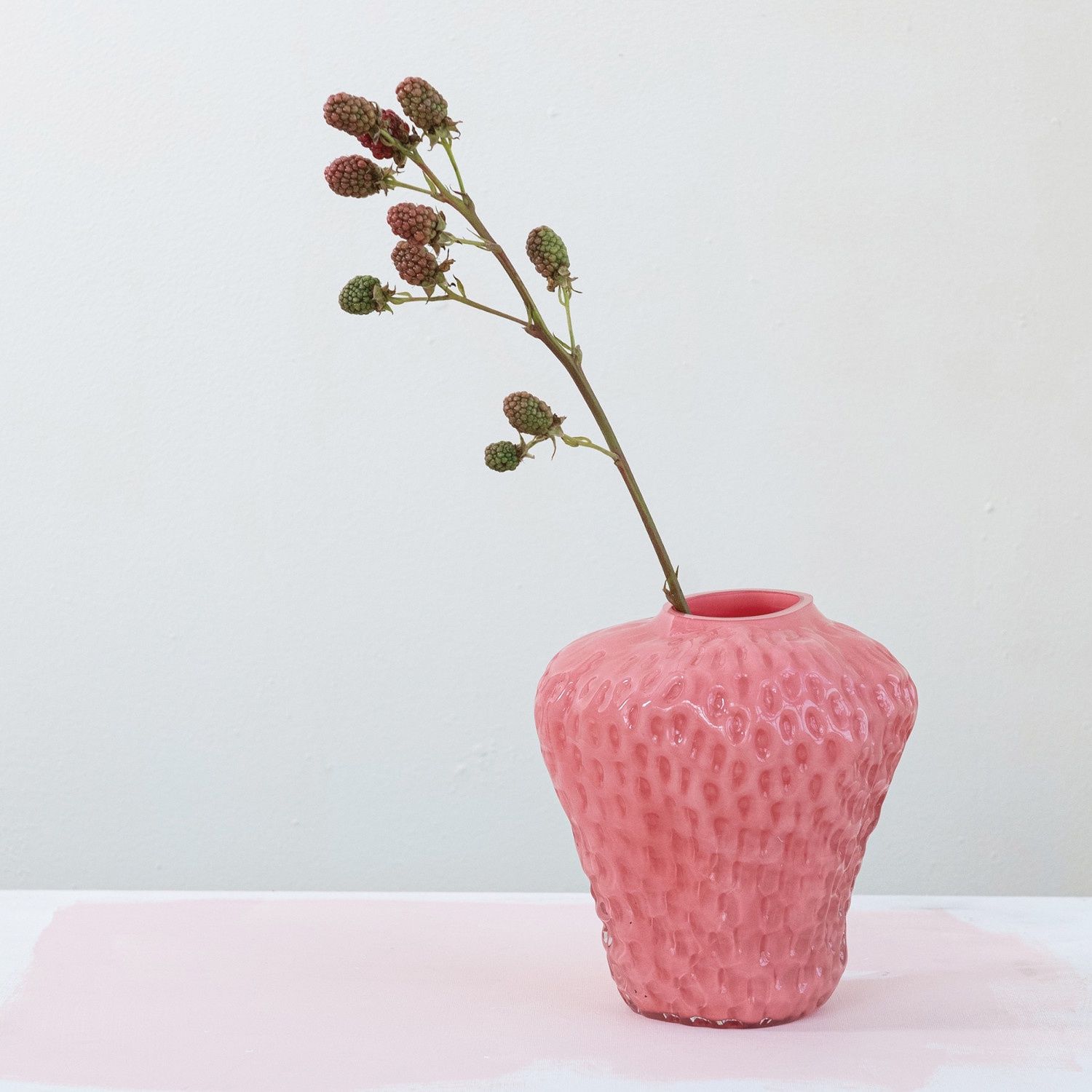 Strawberry Shaped Glass Vase