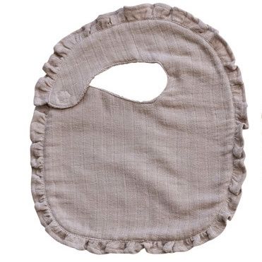 Ruffle Baby Bib, Color: Taupe