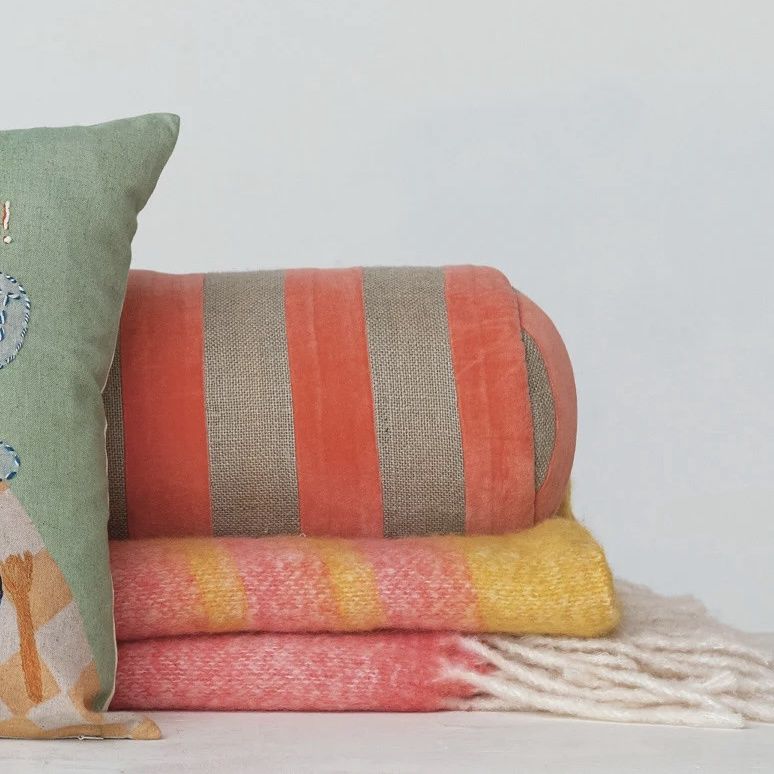 Bolster Striped Pillow