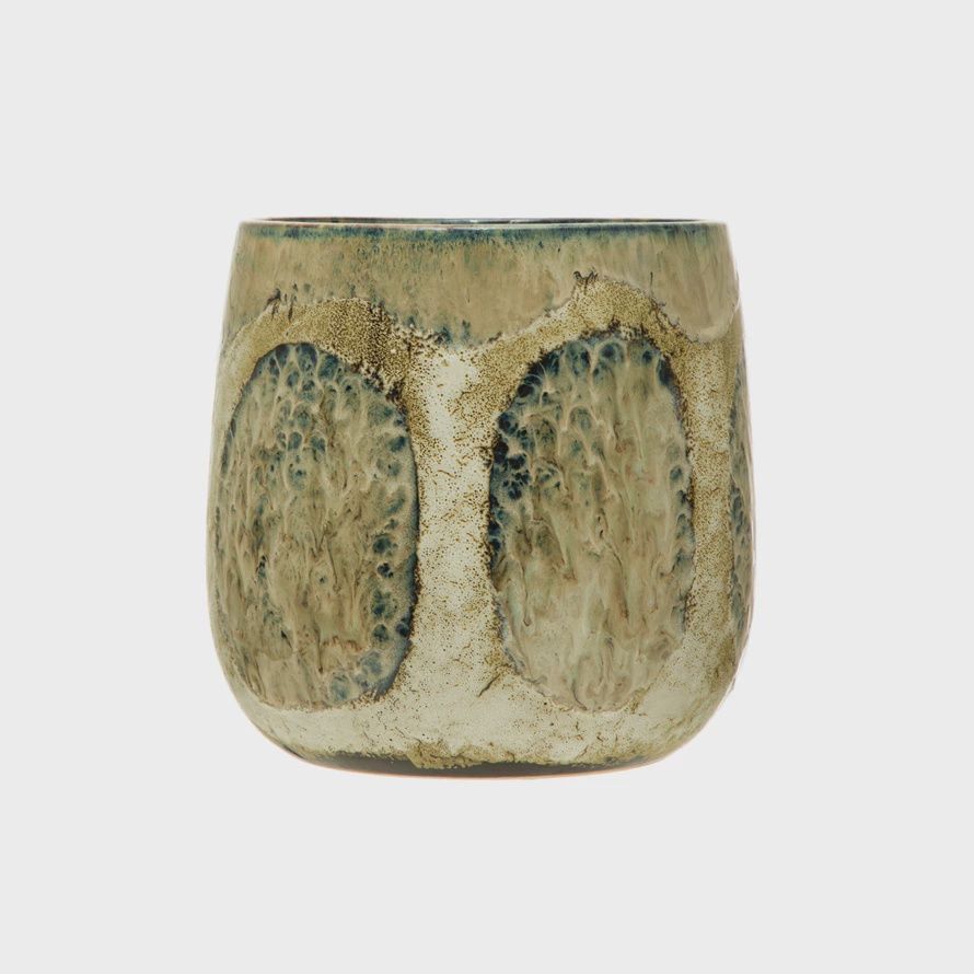 Brown Reactive Glaze Planter