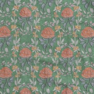 Floral Tea Towel, Color: Green