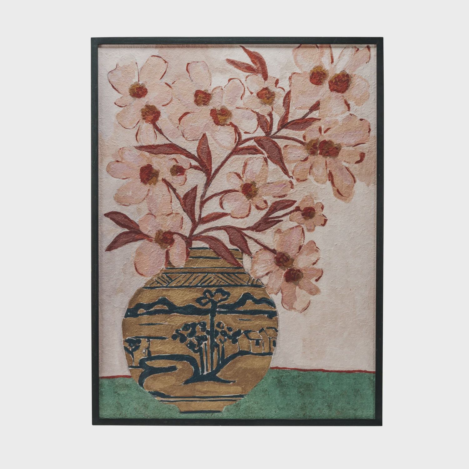 Cherry Blossoms in Chinoiserie Pot