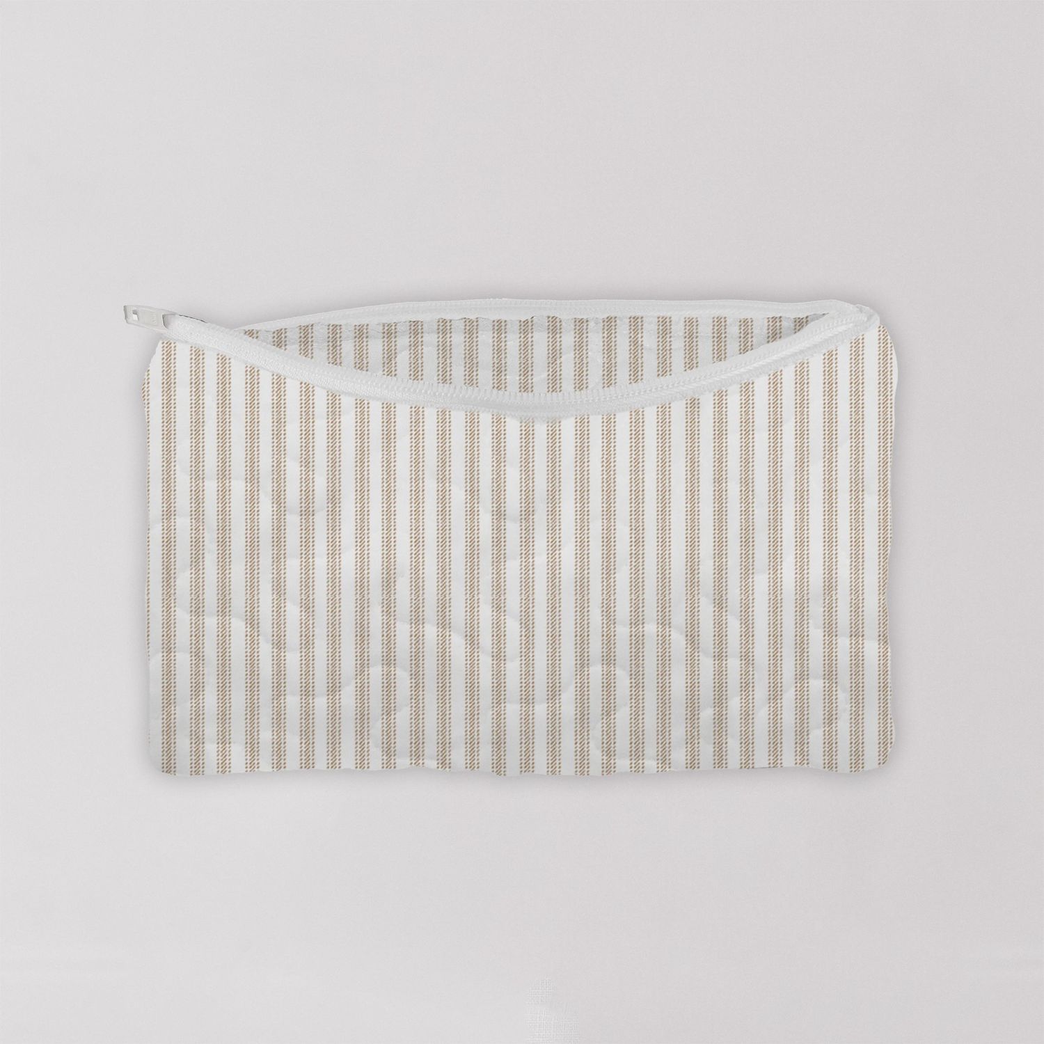 Small Quilted Makeup Bag, Design: Brown