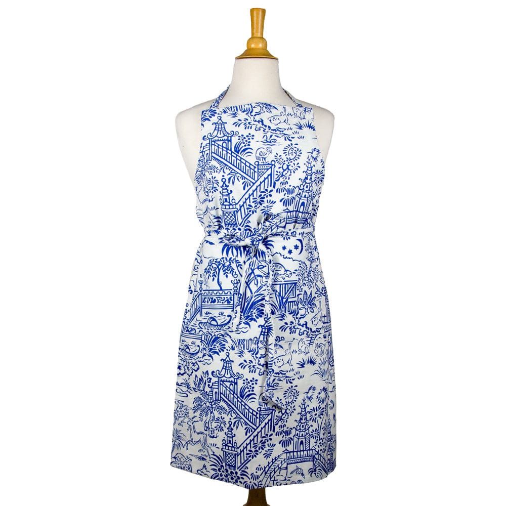Blue and White Toile Apron