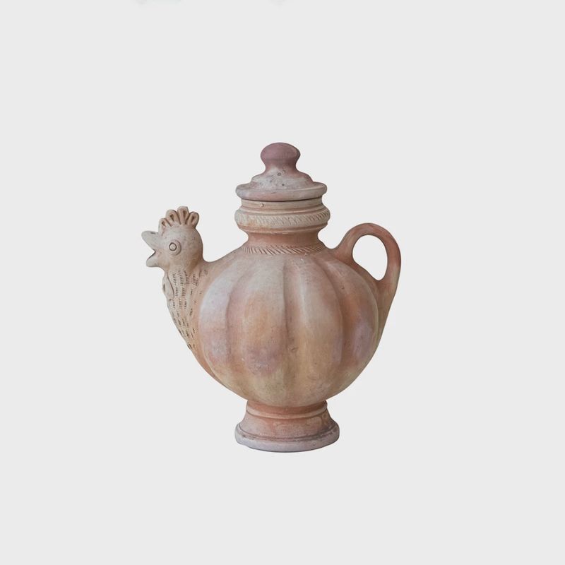 Terra Cotta Chicken Teapot