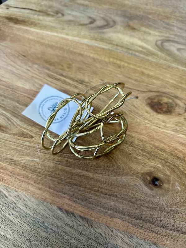 Twisted Napkin Rings Set/4
