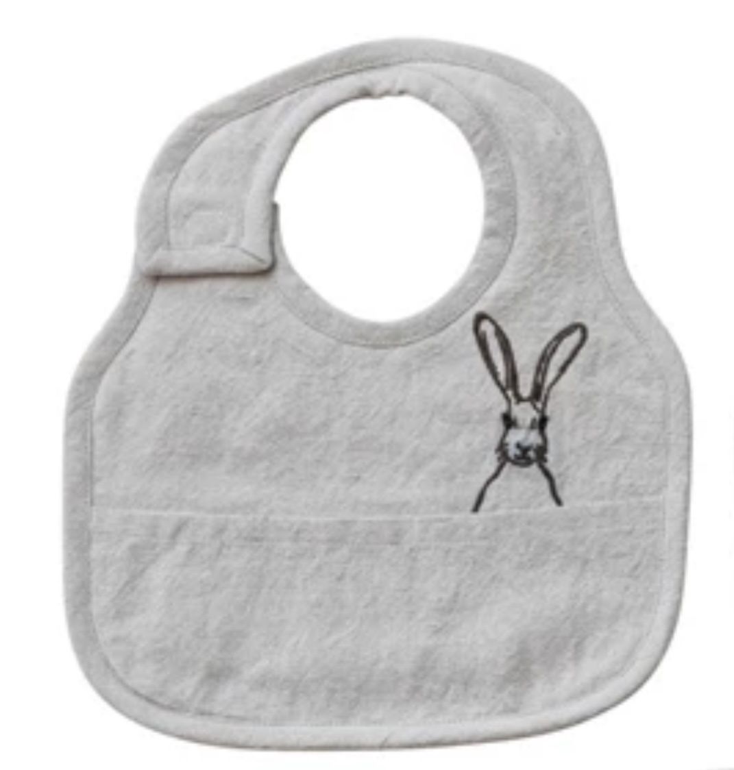 Linen Bib, Character: Rabbit