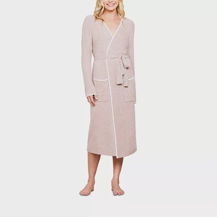 CozyChic Contrasted Ribbed Robe, Color: Willow Pearl, Size: XXS/XS