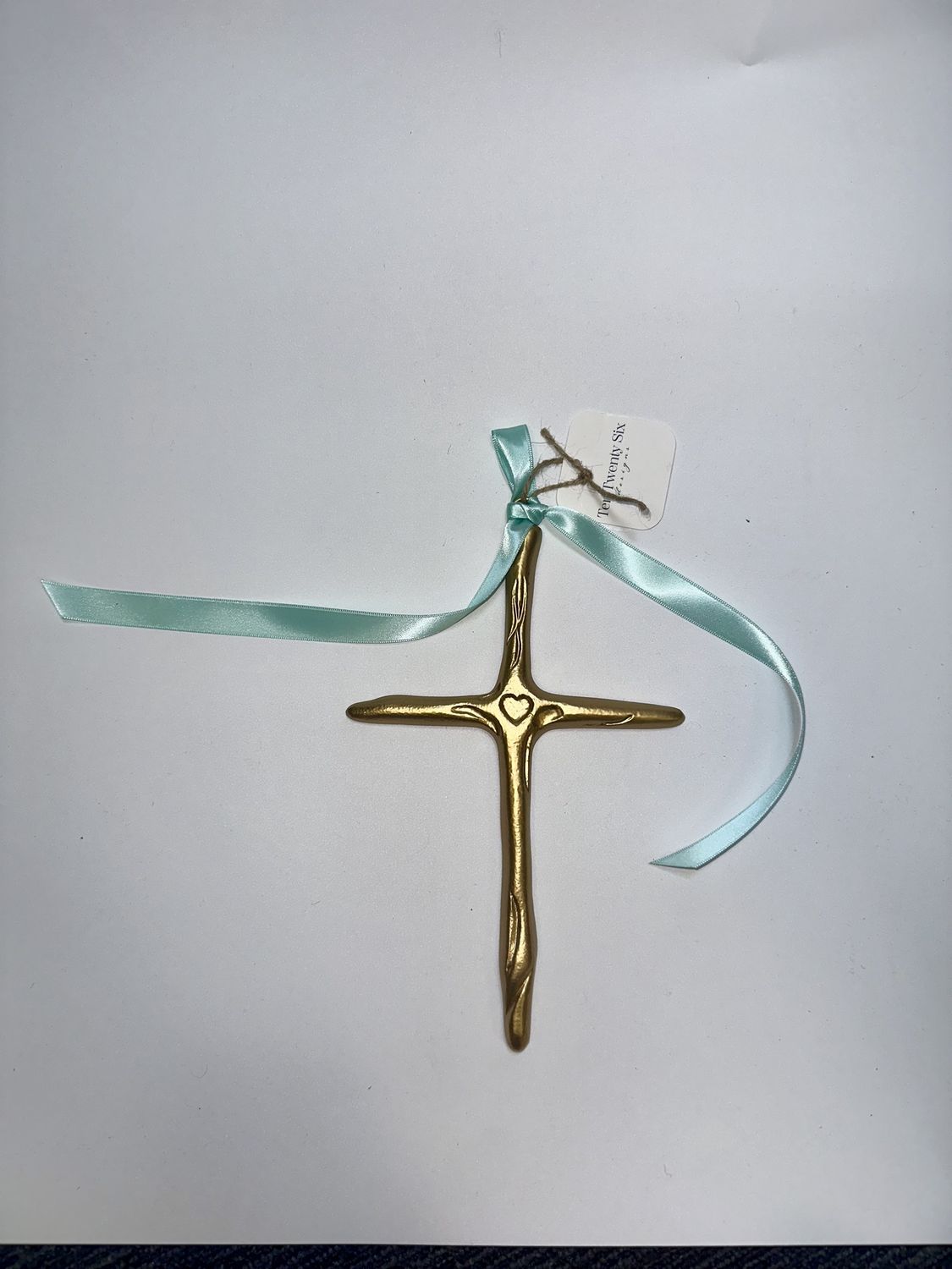 Gold Cross, Color: Aqua