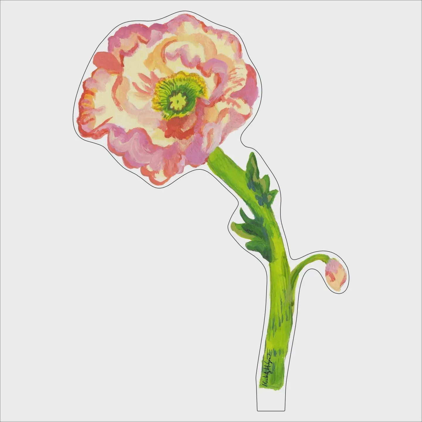 Poppy Acrylic, Size: Small