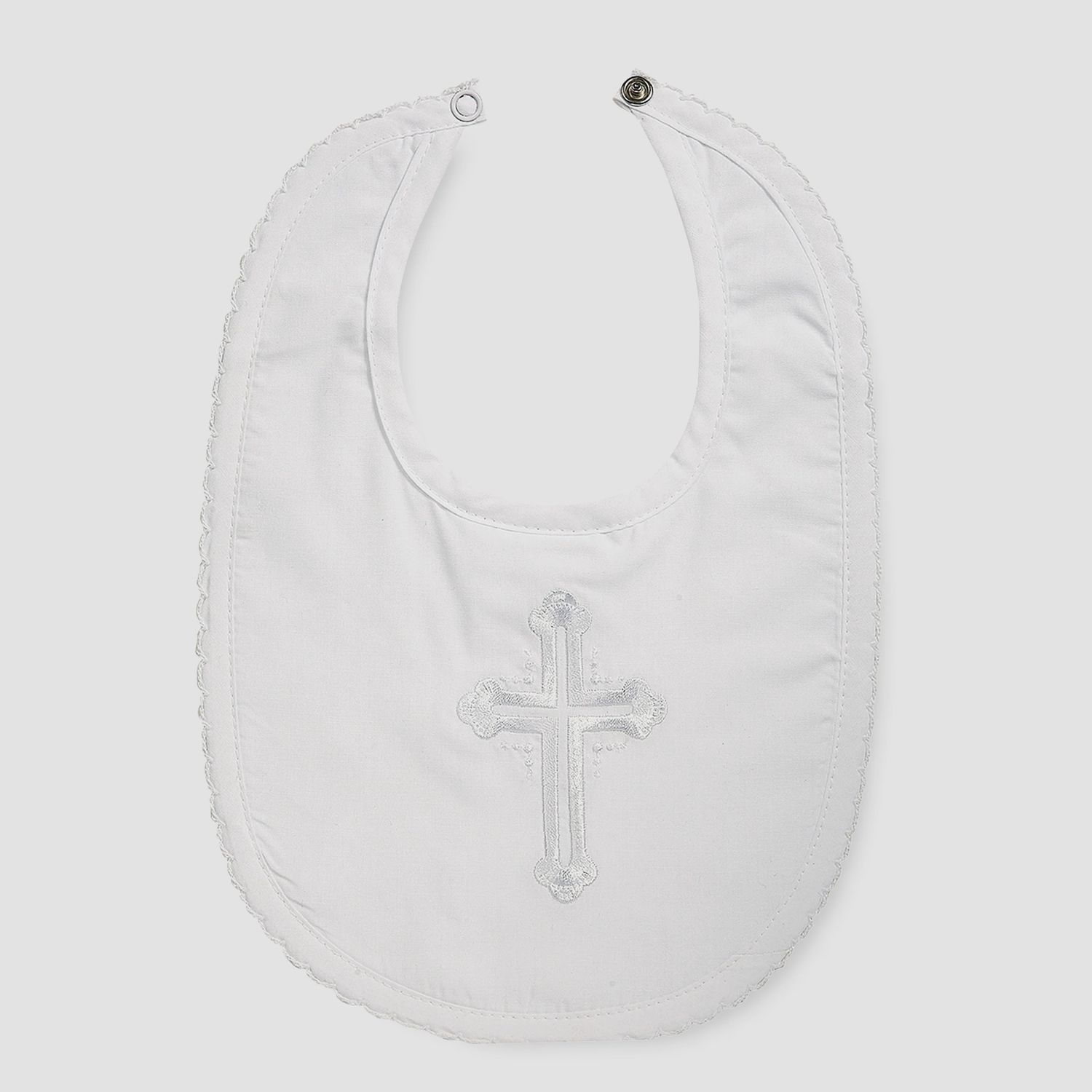 Christening Bib, Design: Plain Edge