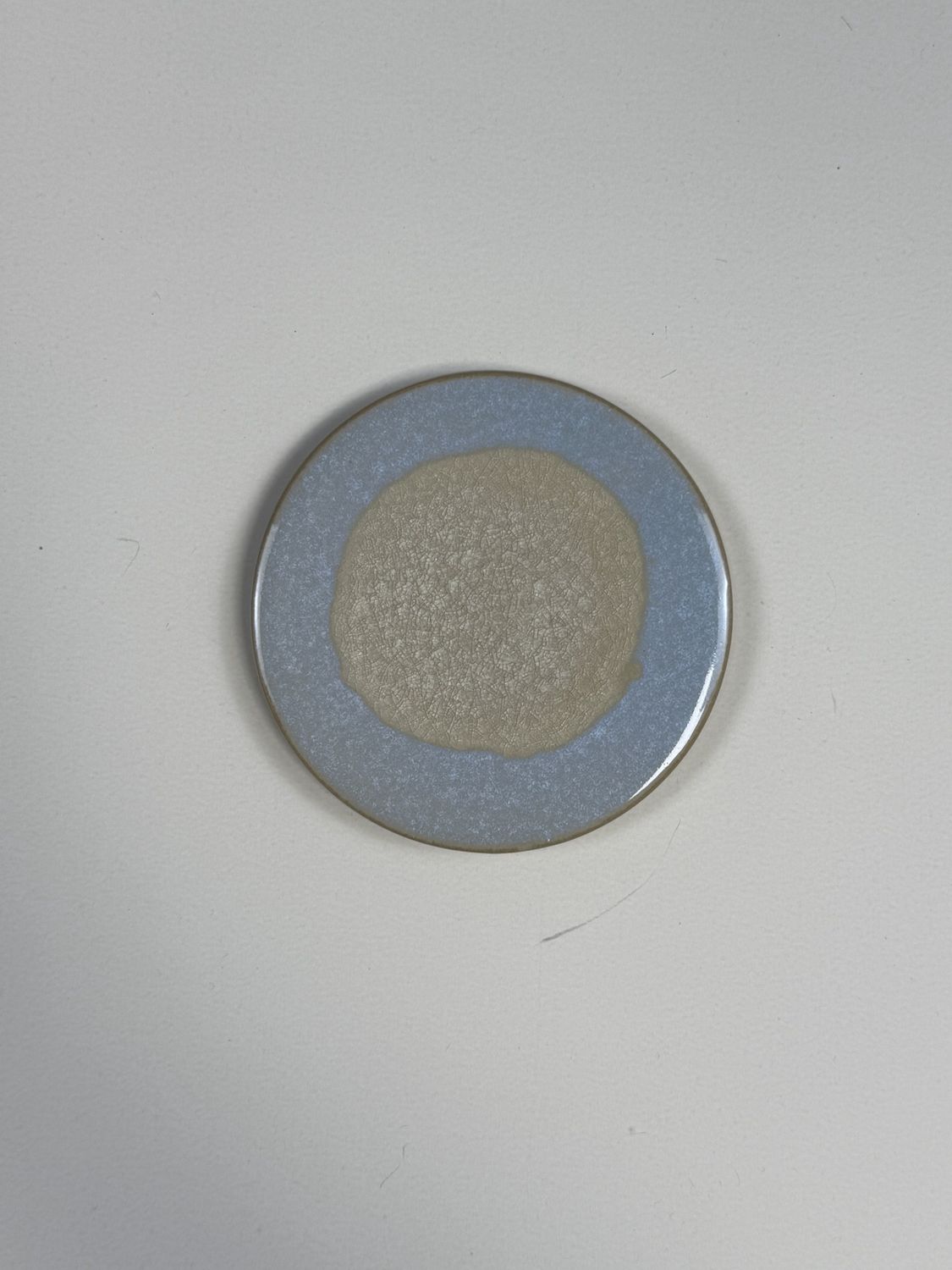 Stoneware Trivet or Coaster, Color: Light Blue