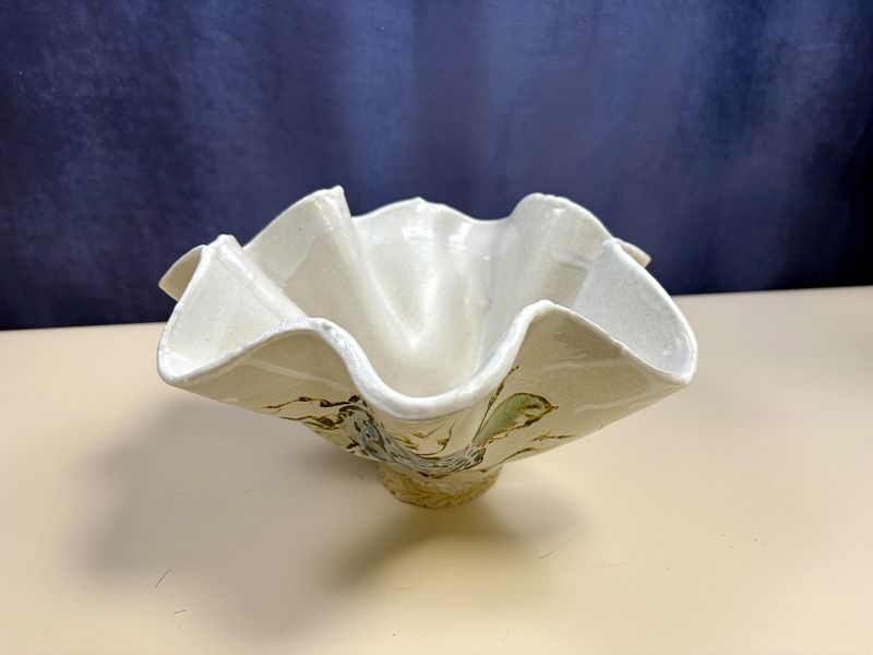 Blue Hydrangea Freeform Vase