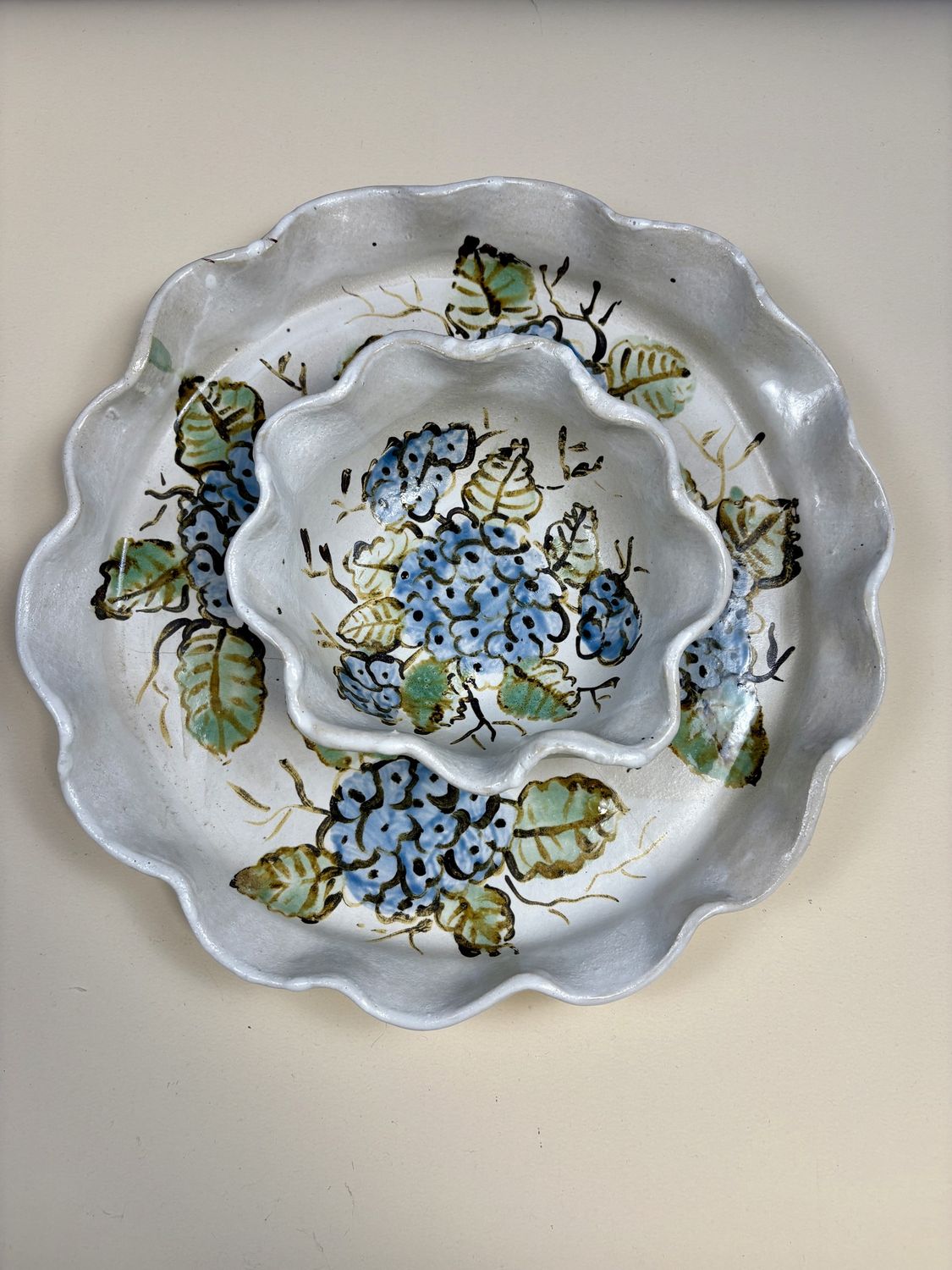 Hydrangea Chip &amp; Dip Bowl