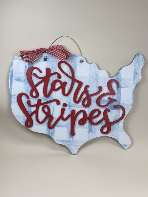 Stars &amp; Stripes Door Hanger