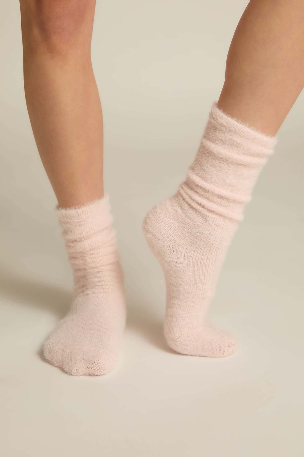 Bamboo Fuzzy Sock, Color: Pink