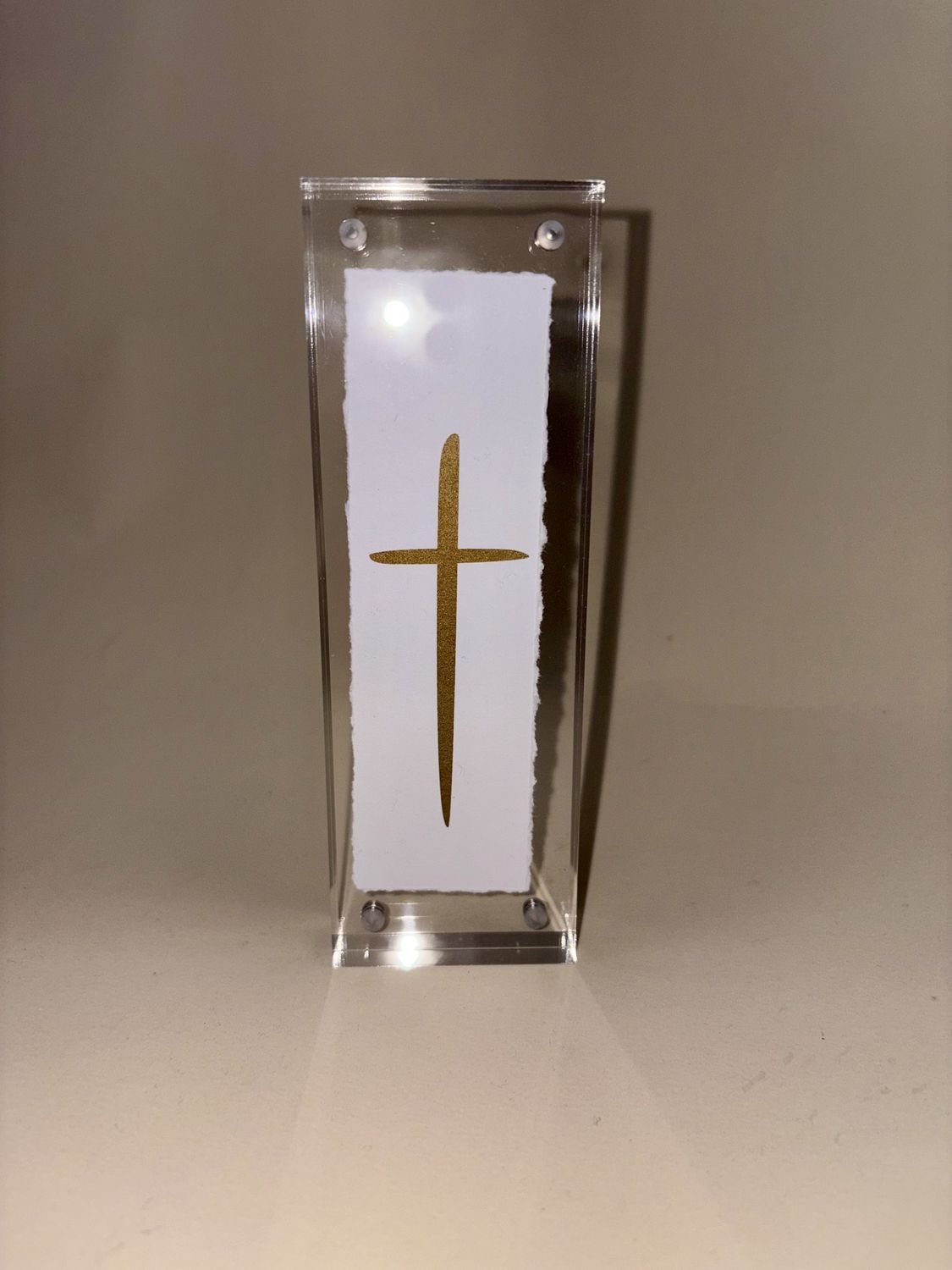 2x6 Acrylic Frame, Design: Cross