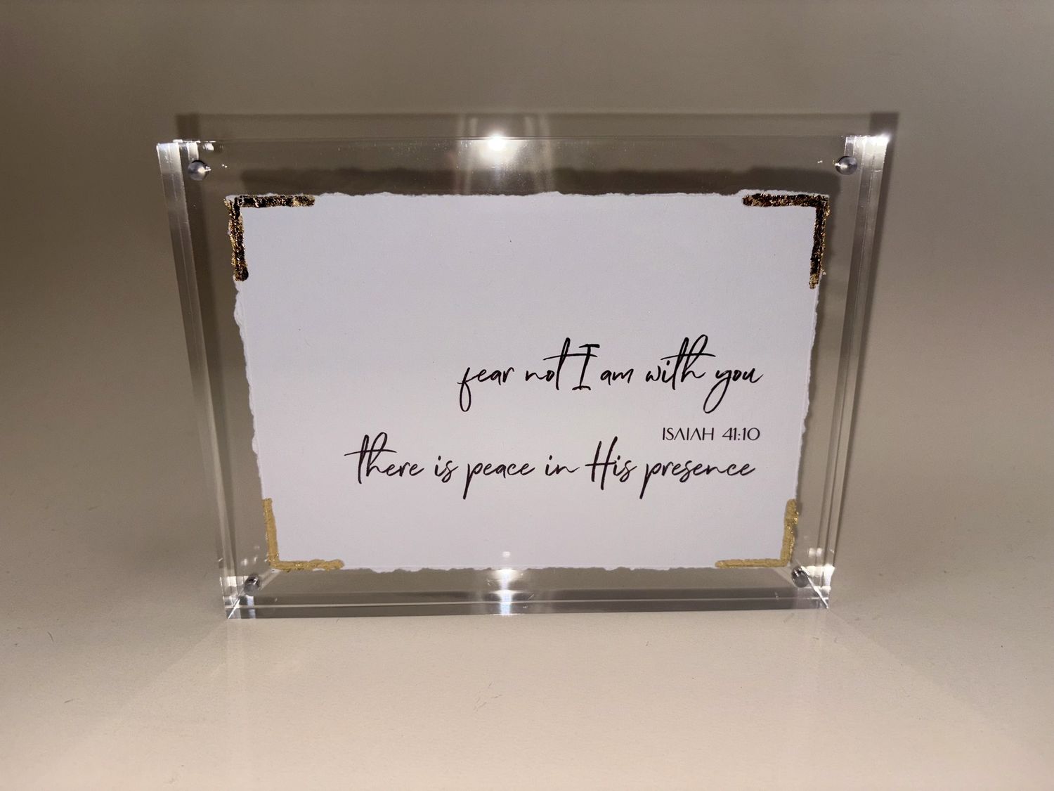 6x8 Acrylic Frame, Design: Fear Not