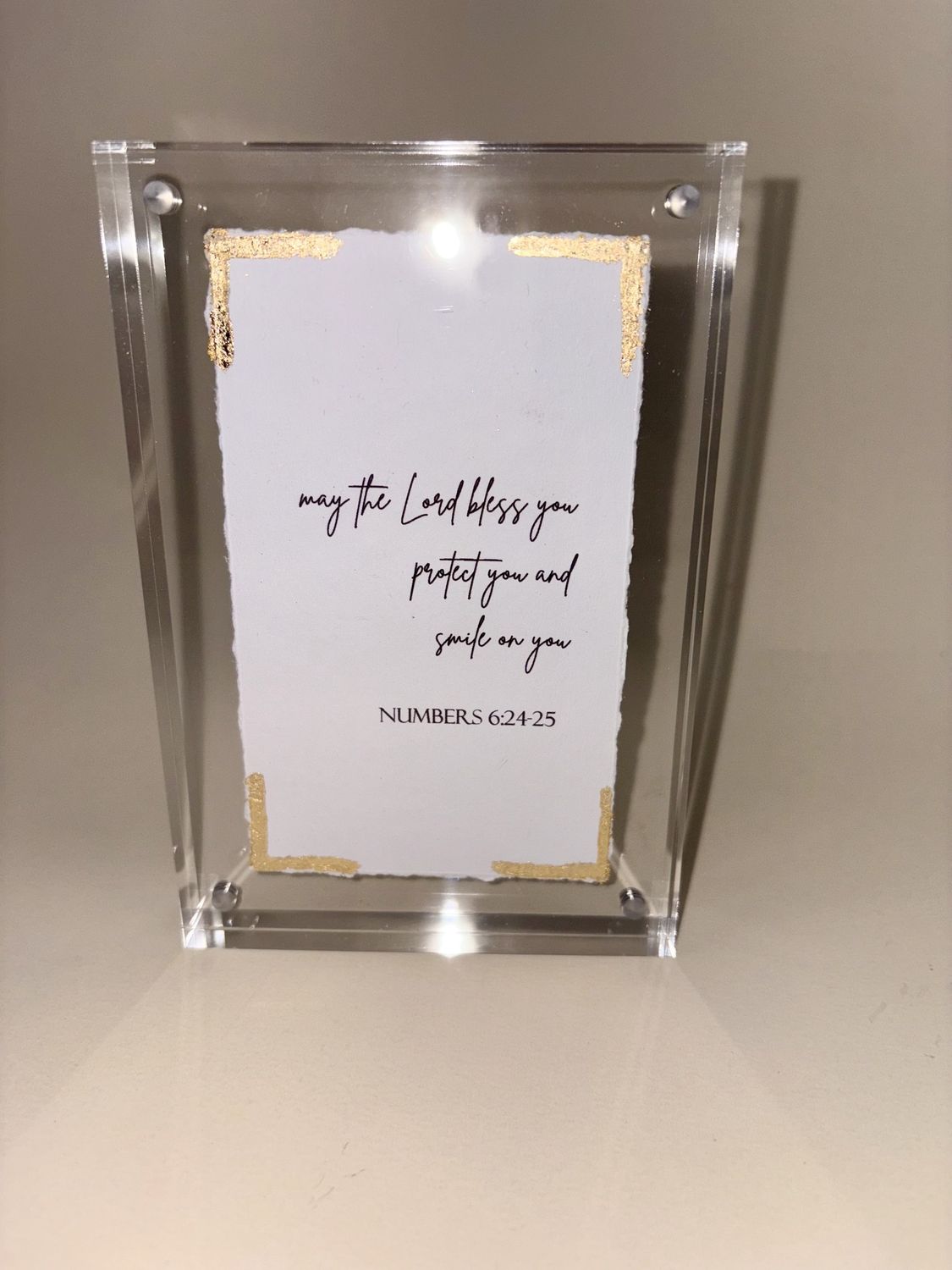 4x6 Acrylic Frame, Design: Bless You
