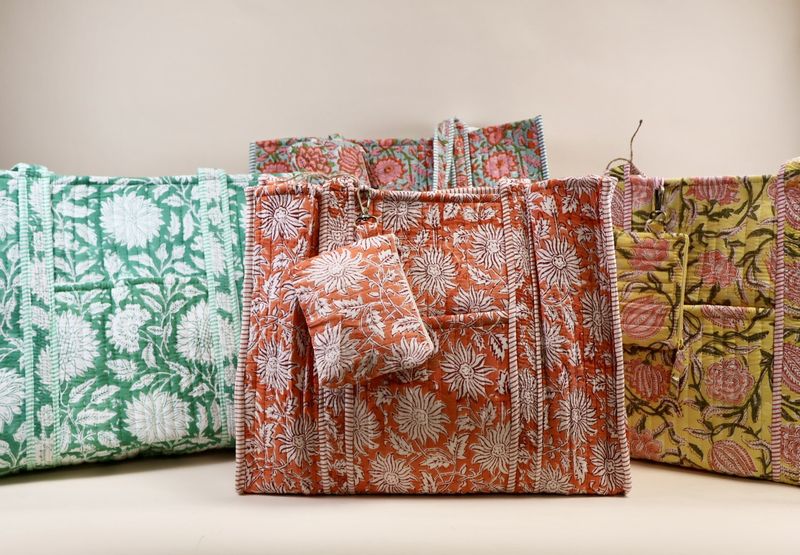 Quilted Tote &amp; Pouch