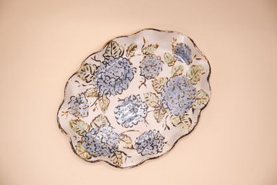 Hydrangea Large Oval Platter