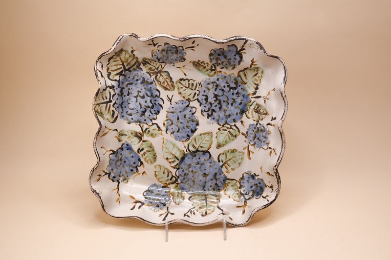 Hydrangea Square Platter
