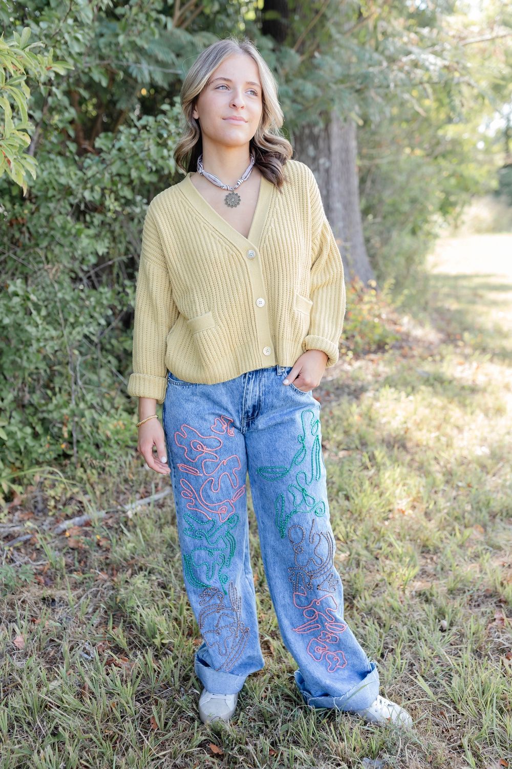 Embroidered Jeans