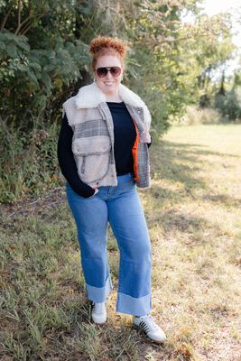 Plaid Sherpa Vest