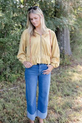 Mustard Zipper Hoodie