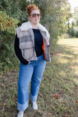Plaid Sherpa Vest