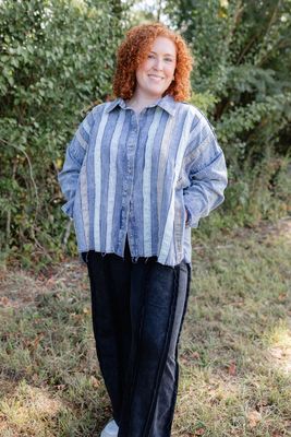Striped Denim Shirt