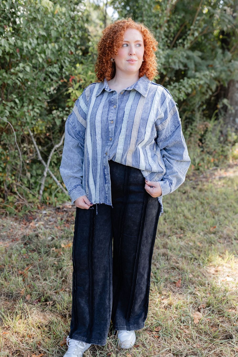 Striped Denim Shirt