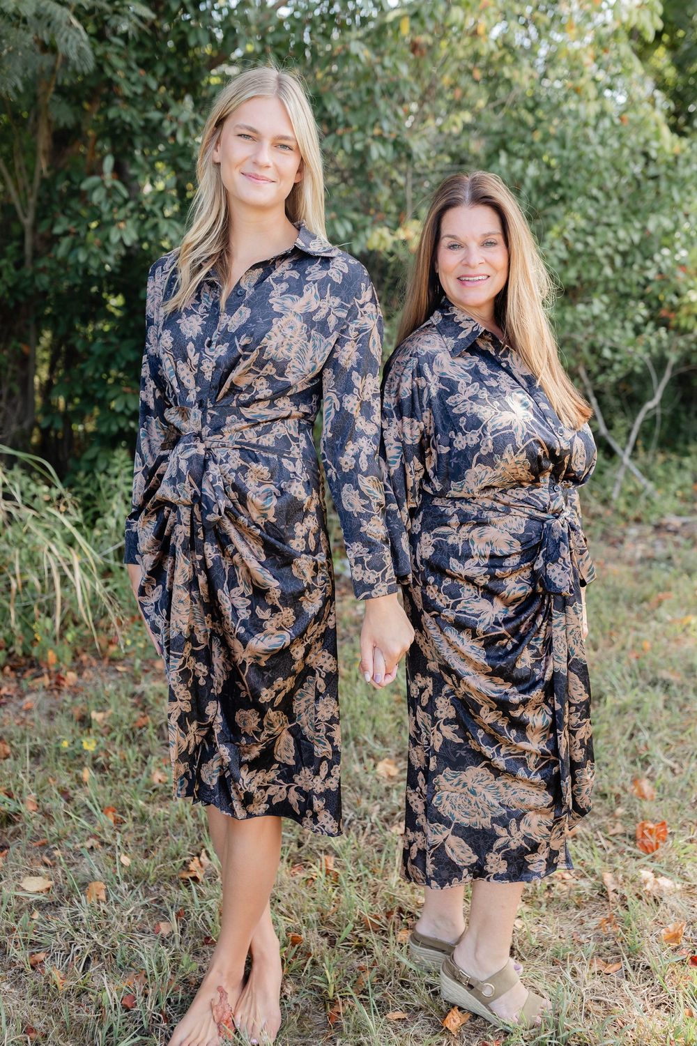 Black Taupe Midi Dress