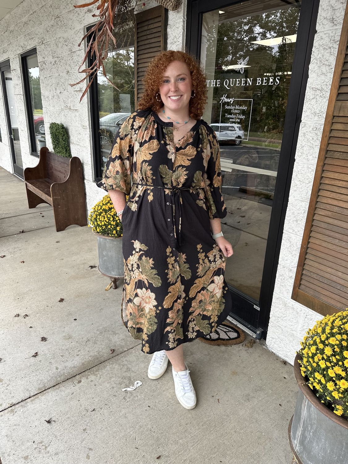 Black Vibrant Midi Dress