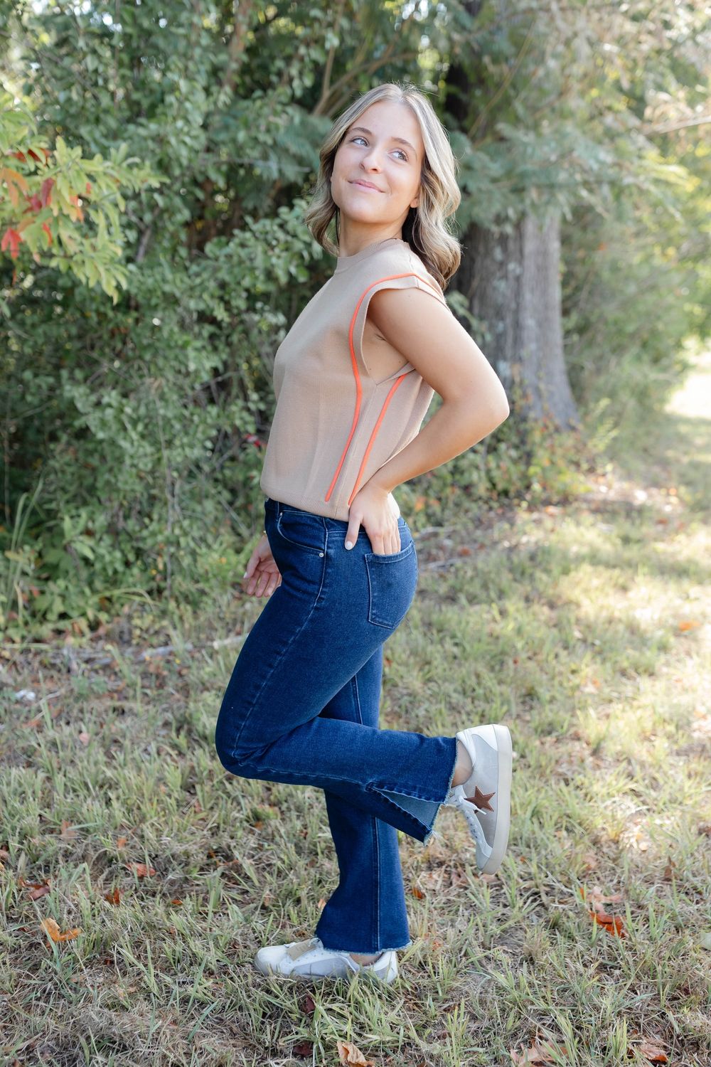 High Rise Ankle Slit