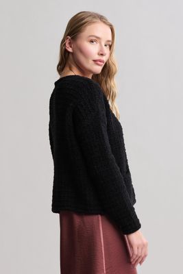 Black Textuered Cardigan