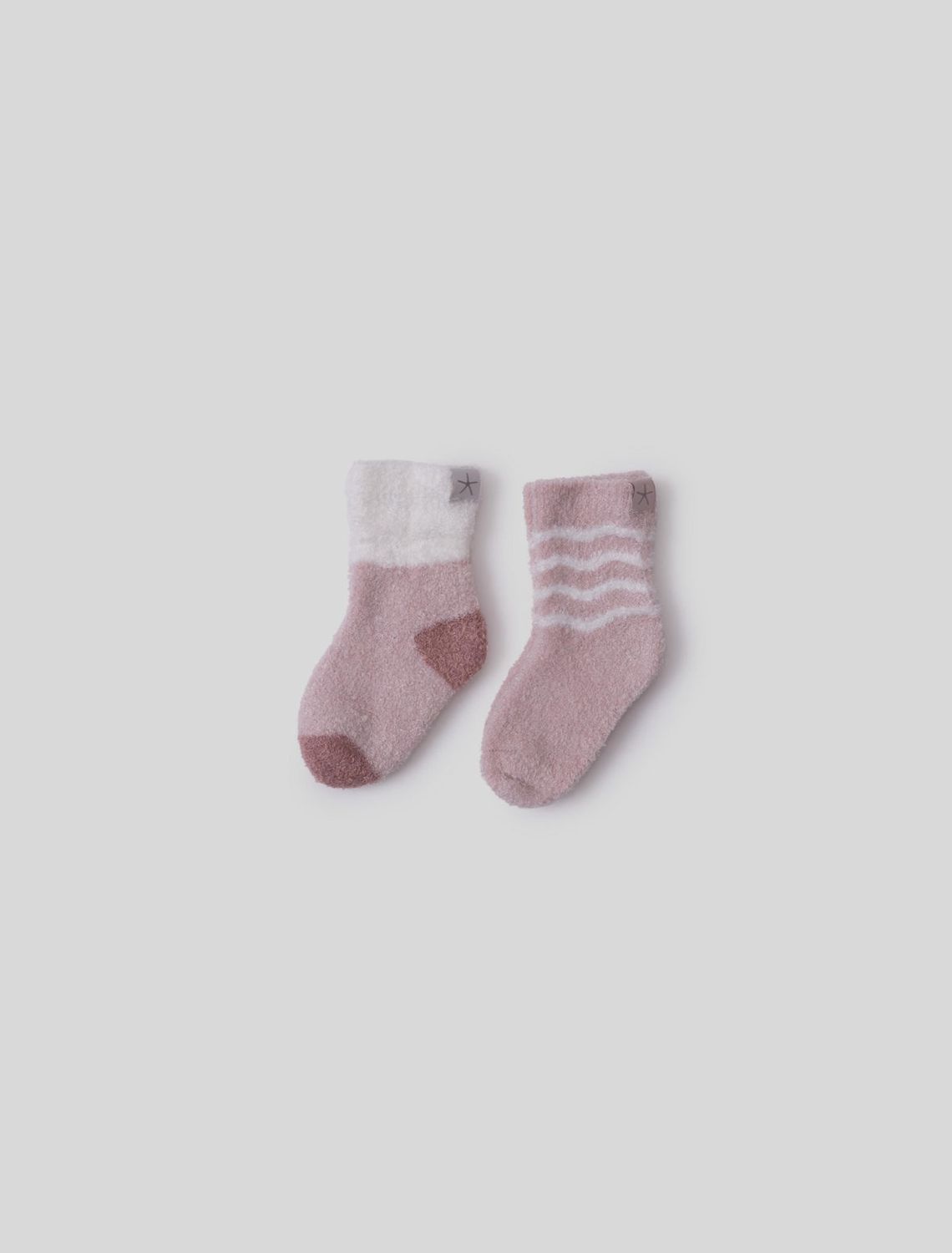 CCL Baby Plaid Sock Set One Size, Color: Barely Pink Cream