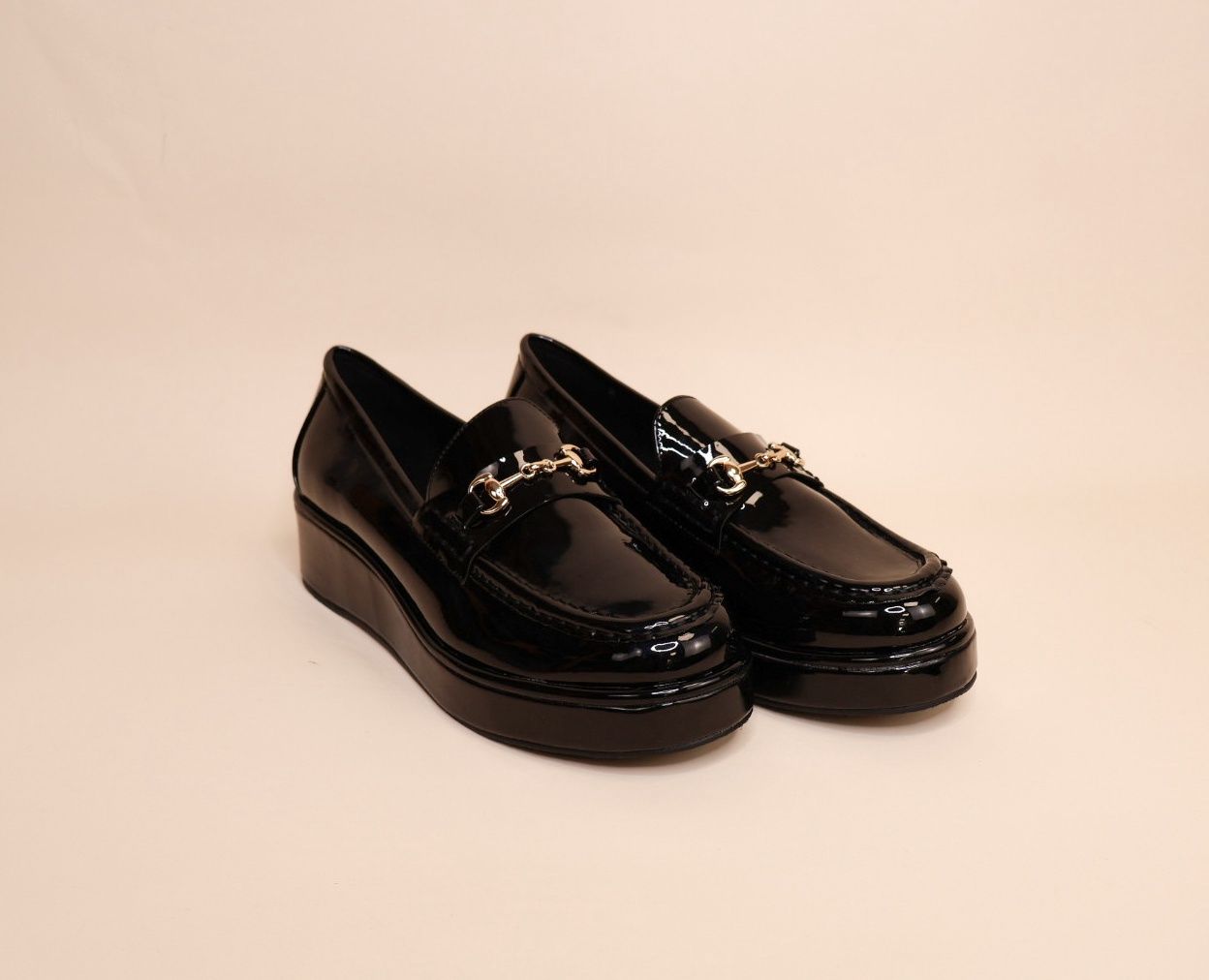 Kimbra Wedge Loafer, Color: Black Patent, Size: 6