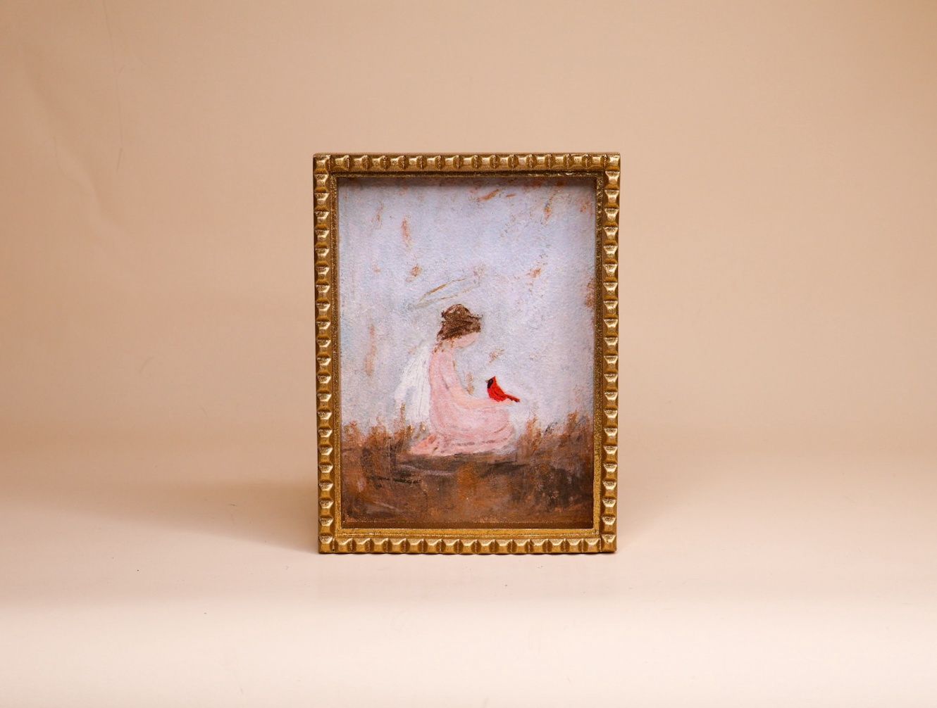 Framed Angel with Cardinal