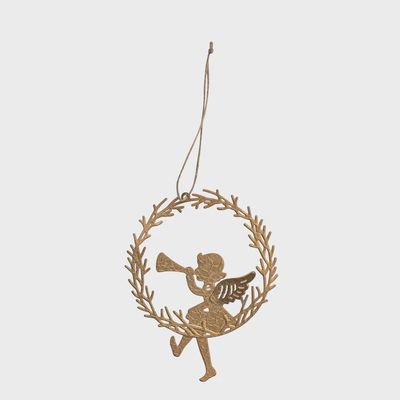 Metal Angel on Wreath