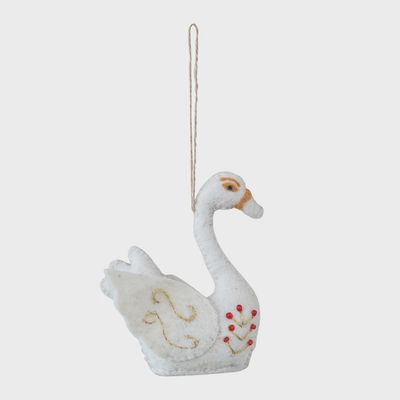 Swan Felt Ornament