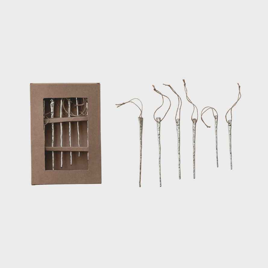 Mercury Glass Icicles Set of 6