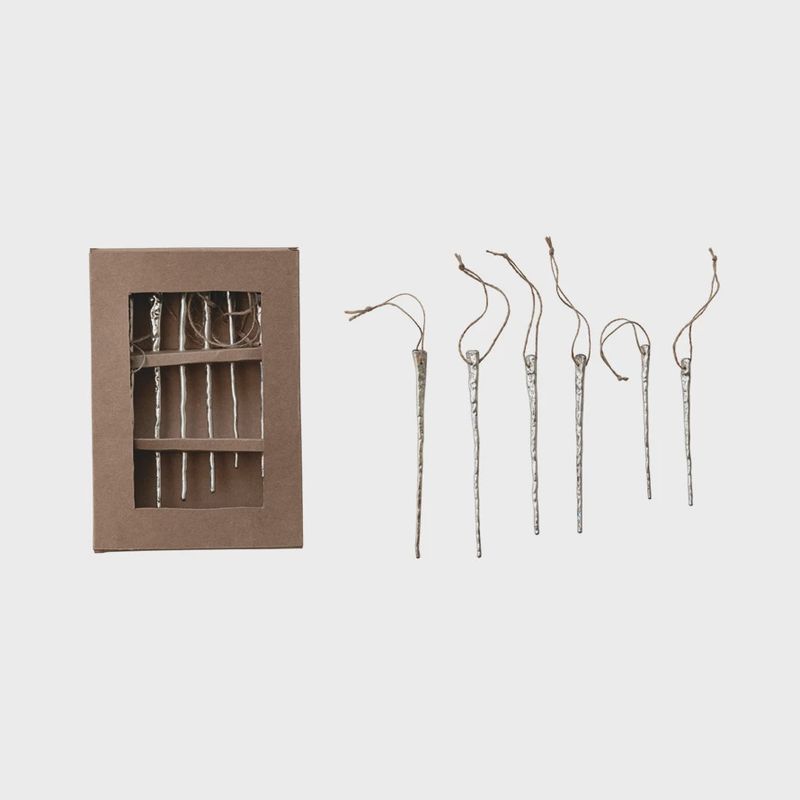 Mercury Glass Icicles Set of 6